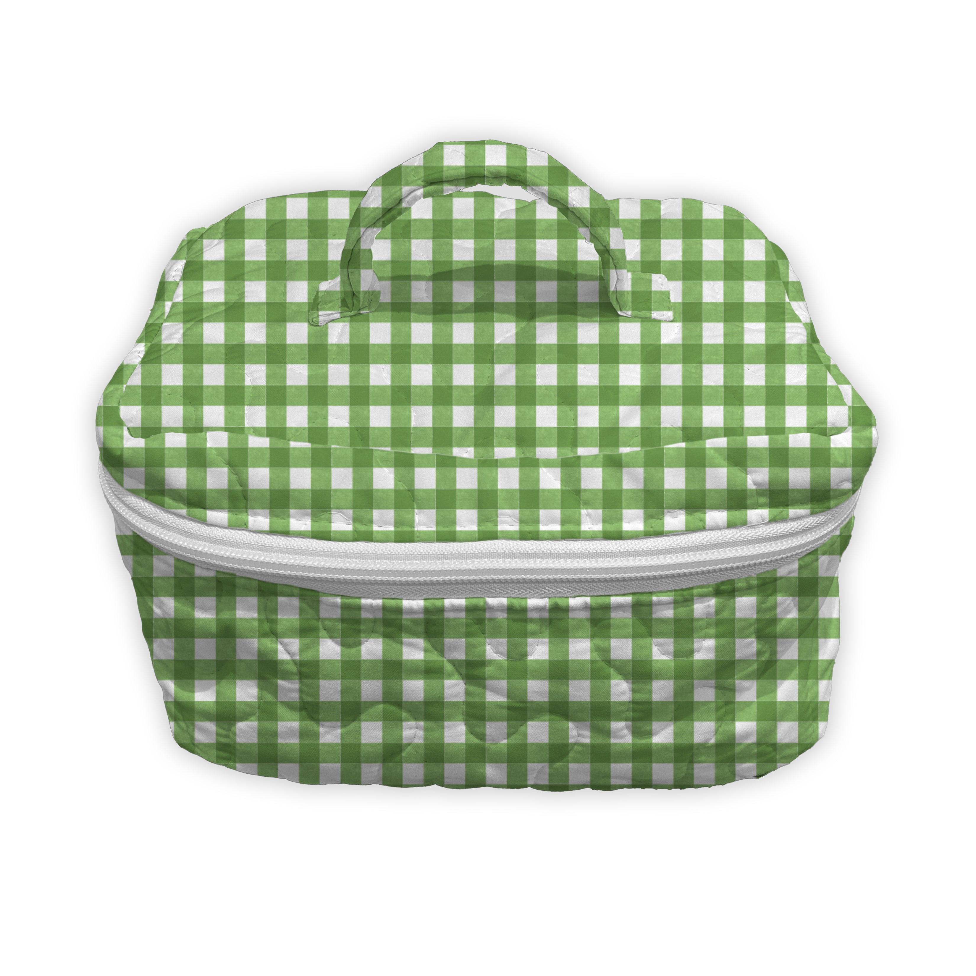 gingham 新品未使用　COMESANDGOES+AH.H Anthia Gingham Green Quilted Travel Case – Ida Mae Home