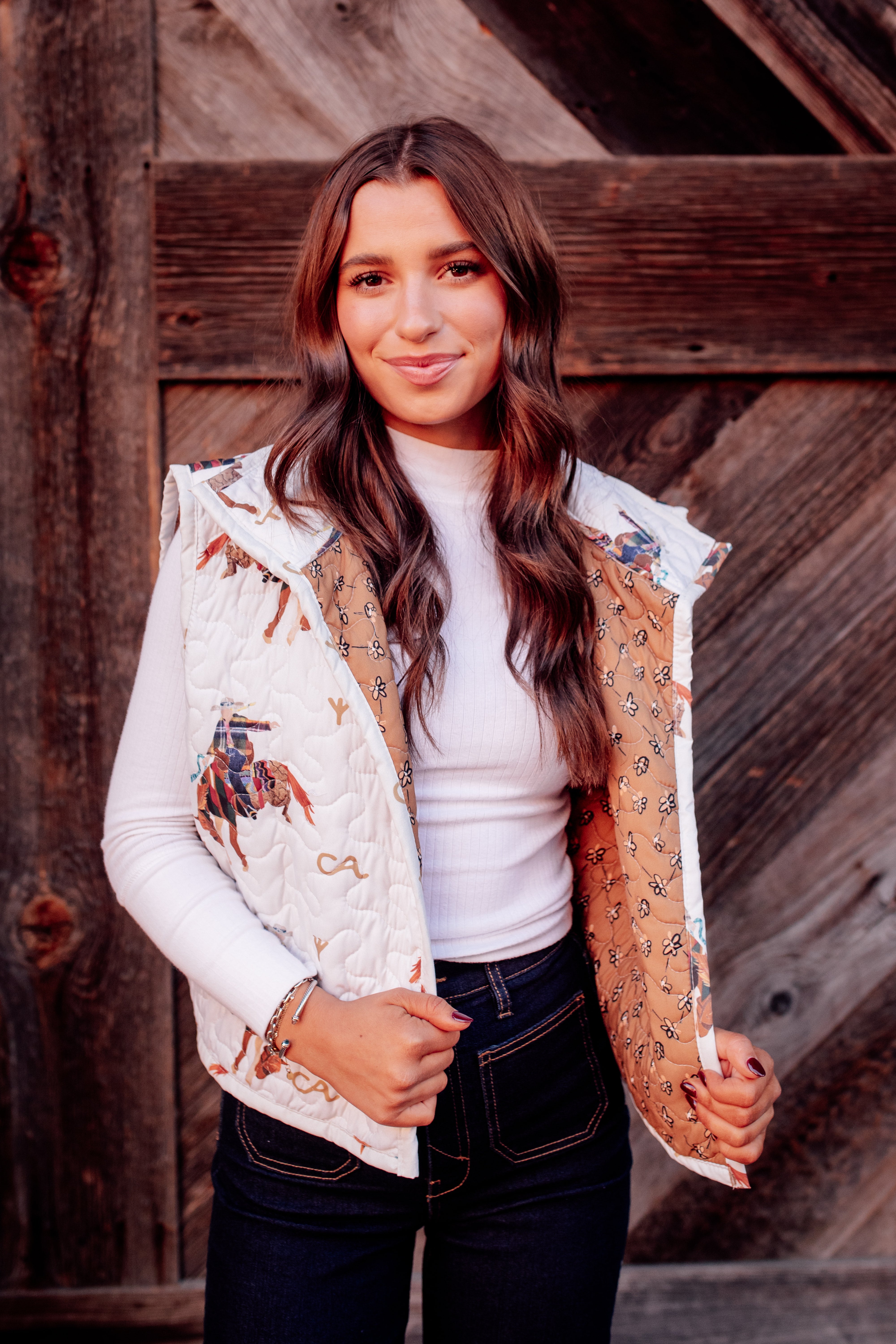 Casey Cowgirl Patchwork Linen Quilted Cate Vest – Ida Mae Home