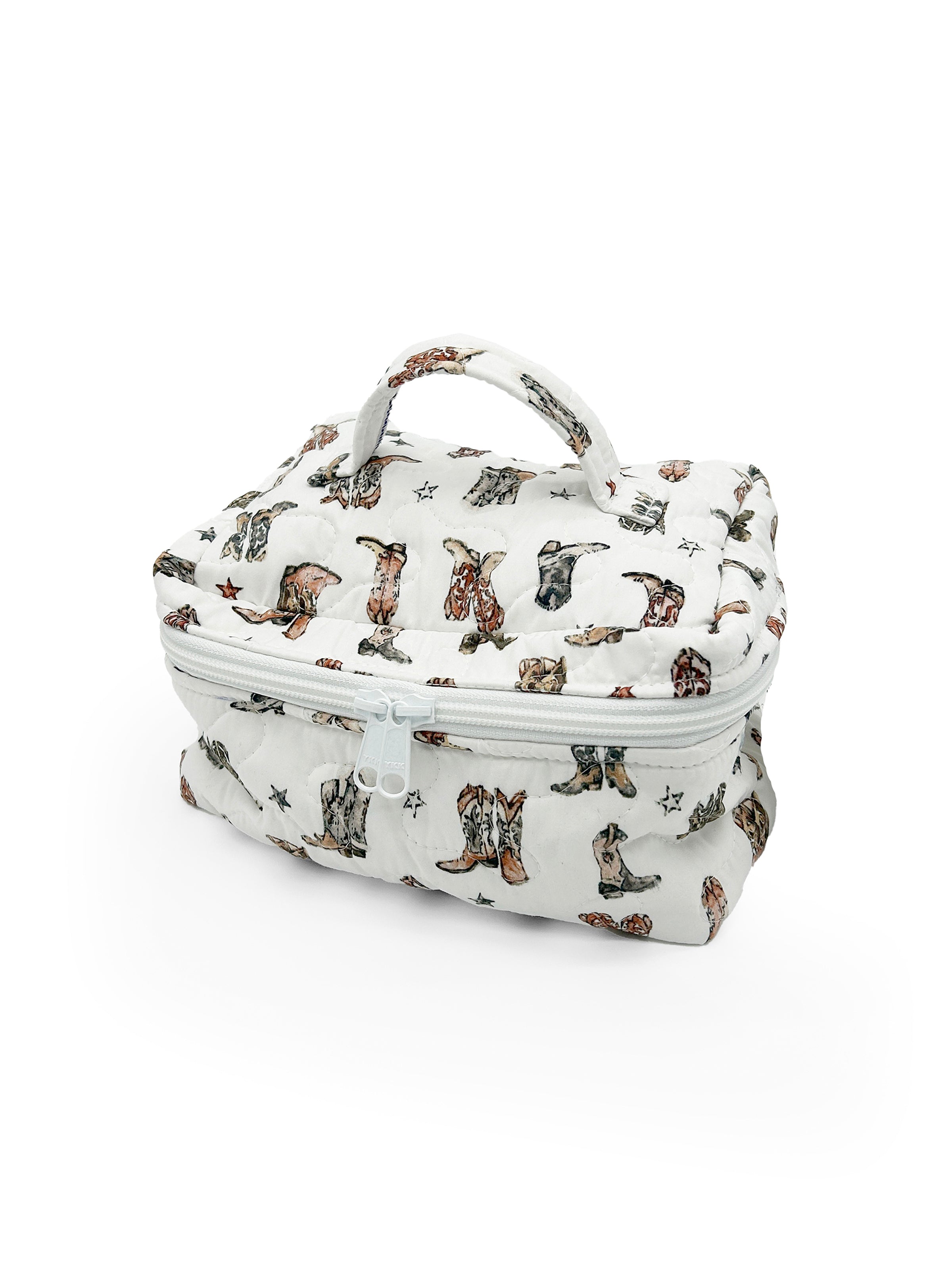 Ida Mae Home Thunderbird Boots Rose Quilted Makeup Bag