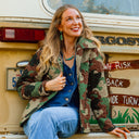 Cheyenne Camo Quilted Snap Jacket