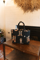Thunderbird Boots Black Quilted Handbag