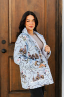 Sierra Cowgirl Blue Quilted Snap Jacket
