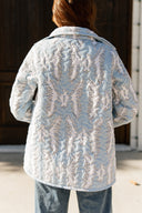 Chase Firebird Blue Quilted Snap Jacket