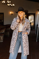 Kye Leopard Quilted Duster