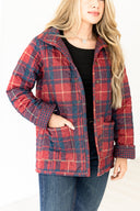 Erin & Ben Co. Royal Plaid Red Snap Jacket