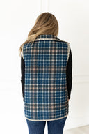 Erin & Ben Co. Primrose Plaid Navy Ruby Vest