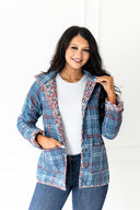 Erin & Ben Co. Magnolia Plaid Blue Snap Jacket