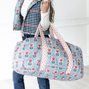 Erin & Ben Co. Sadie Floral Icon Blue Weekender Duffle Bag