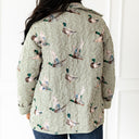 Mallory Ducks Olive/Linen Quilted Snap Jacket