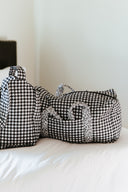 Anthia Gingham Black/White Weekender Duffle Bag