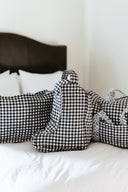 Anthia Gingham Black/White Quilted Boot Bag