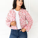 Kye Leopard Sand/Fuchsia Cropped Jacket