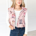 Thunderbird Boots Rose Quilted Cate Vest