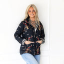 Lazy J Black Quilted Snap Jacket