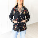 Lazy J Black Quilted Snap Jacket