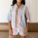 Paige Patchwork Stripe Shorty Pajama Set