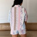 Paige Patchwork Stripe Shorty Pajama Set