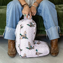 Mallory Ducks Pink Quilted Boot Bag