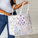 Tavi White Quilted Handbag