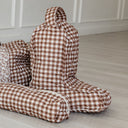 Anthia Gingham Brown Quilted Boot Bag