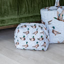Mallory Ducks Icon Blue Quilted Makeup Bag