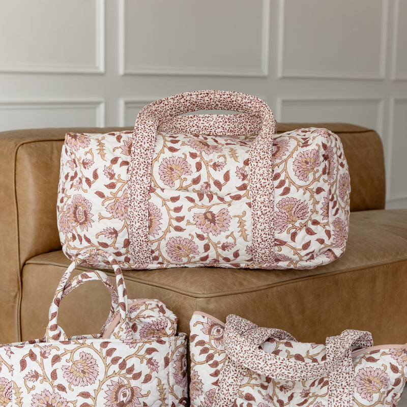 Erin & Ben Co. Heritage Scroll Rose Weekender Duffle Bag