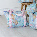 Erin & Ben Co. Jungle Whisper Blue Zipper Tote Bag