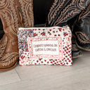 "Caffeine and Concealer" Rose Quilted Makeup Bag
