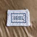 "Year I Was Born" Blue Quilted Makeup Bag