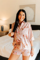 Casey Cowgirl Patchwork Rose Shorty Pajama Set