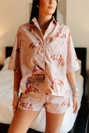 Casey Cowgirl Patchwork Rose Shorty Pajama Set