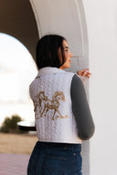 Running Horses Engineered Quilted Cate Vest