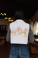 Running Horses Engineered Quilted Cate Vest