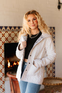 Longhorn Icon Black/Linen Engineered Quilted Snap Jacket