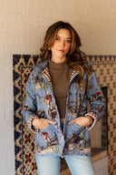 Blaze Chambray Quilted Snap Jacket