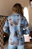 Blaze Chambray Quilted Snap Jacket