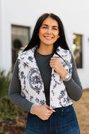 Vintage Cameo Linen / Black Cate Vest