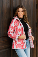 Chase Firebird Sand / Fuchsia Quilted Snap Jacket