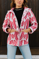 Chase Firebird Sand / Fuchsia Quilted Snap Jacket