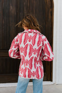 Chase Firebird Sand / Fuchsia Quilted Snap Jacket