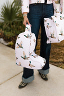 Mallory Ducks Pink Quilted Boot Bag