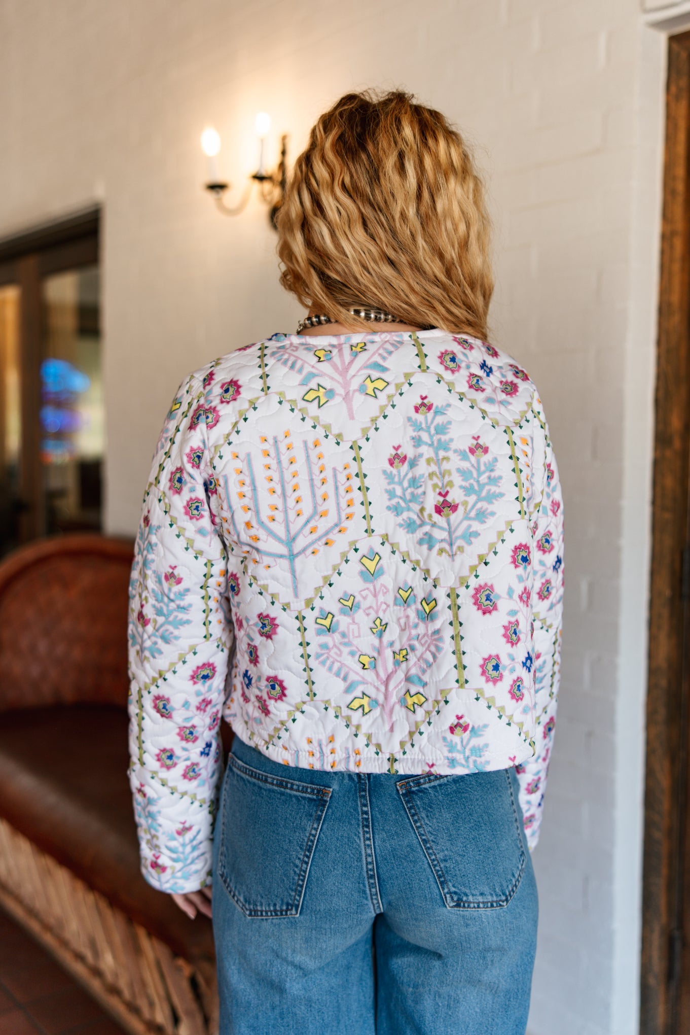 Tavi White Cropped Quilted Jacket – Ida Mae Home