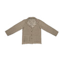 Abigail Gingham Chocolate Quilted Snap Jacket