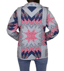 Adeline Patchwork Americana Quilted Snap Jacket