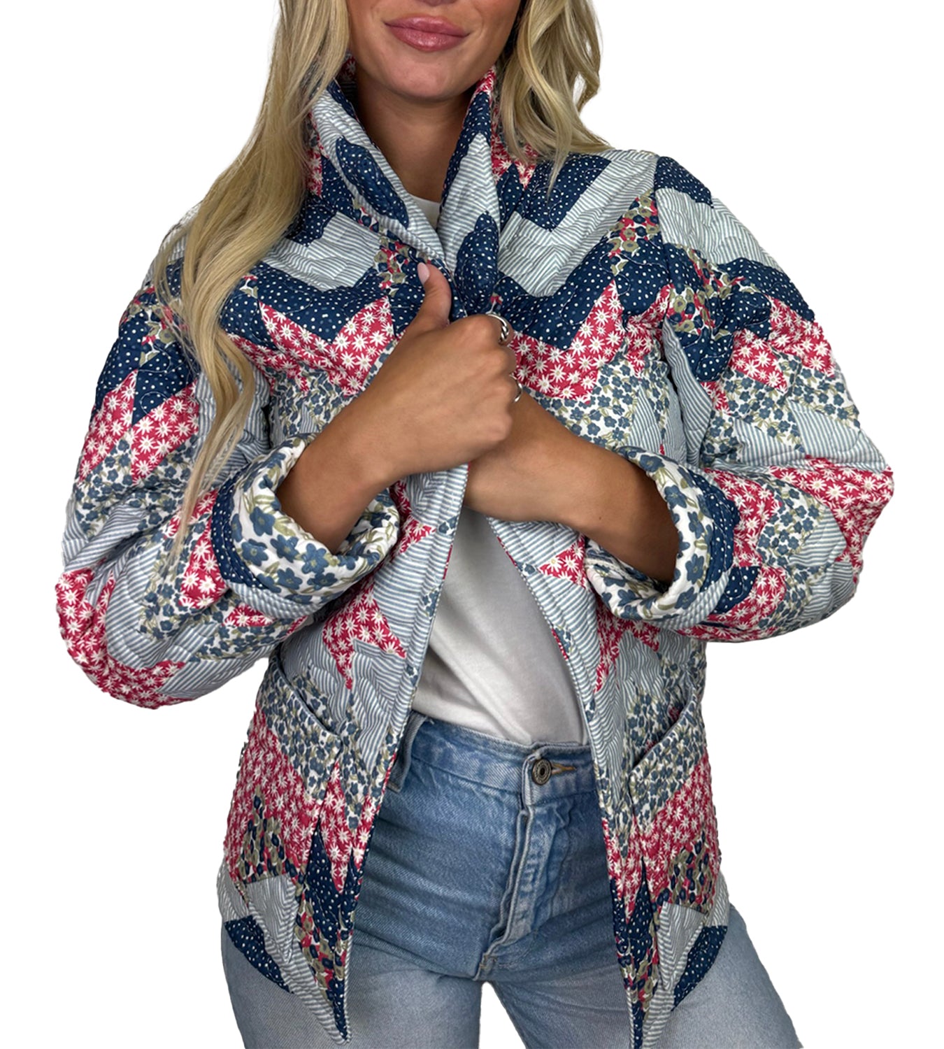 Adeline Patchwork Americana Quilted Jacket – Ida Mae Home