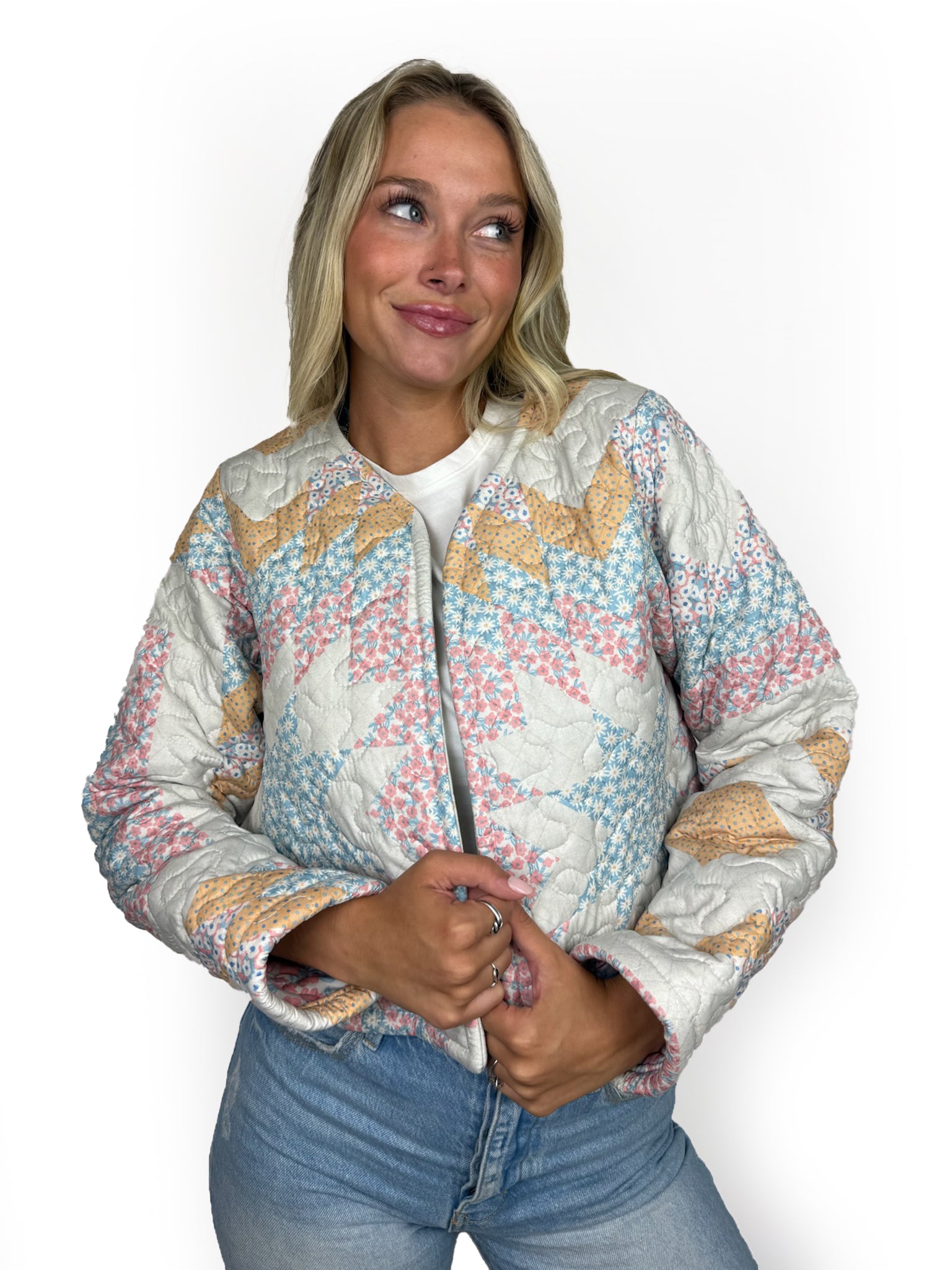 Adeline Patchwork Cropped Quilted Jacket – Ida Mae Home