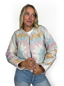 Adeline Patchwork Cropped Quilted Jacket