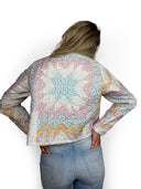 Adeline Patchwork Cropped Quilted Jacket