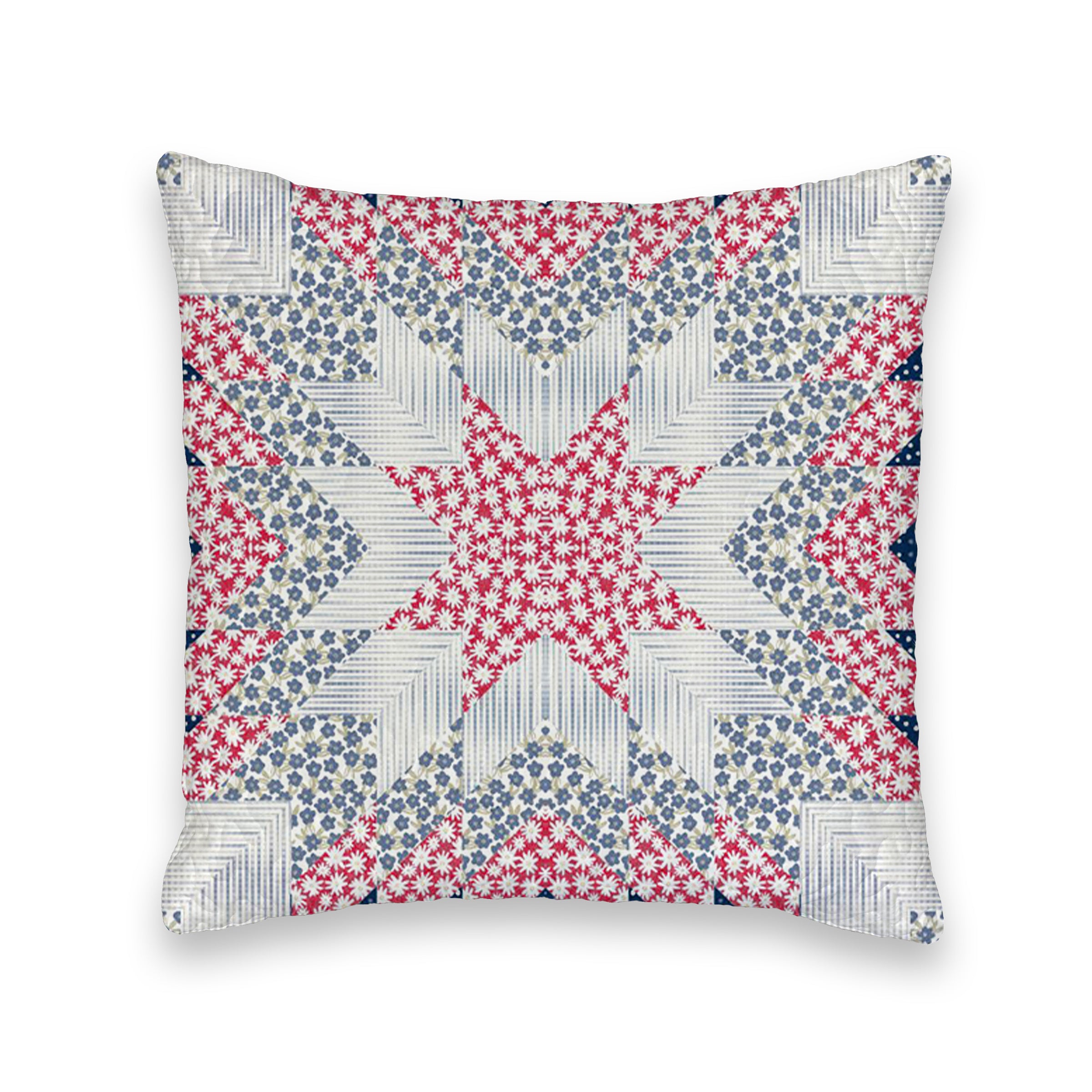 Adeline Patchwork Americana Quilted 20" Pillow – Ida Mae Home