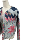 Adeline Patchwork Americana Cropped Quilted Jacket